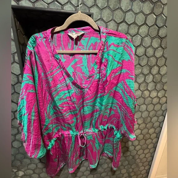 Zoa New York - Bloomingdale's Silk Blouse - Size Large - Picture 1 of 6